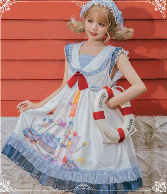 ワンピース ロリータ ドレス セーラー セーラー服 jsk ジャンパー